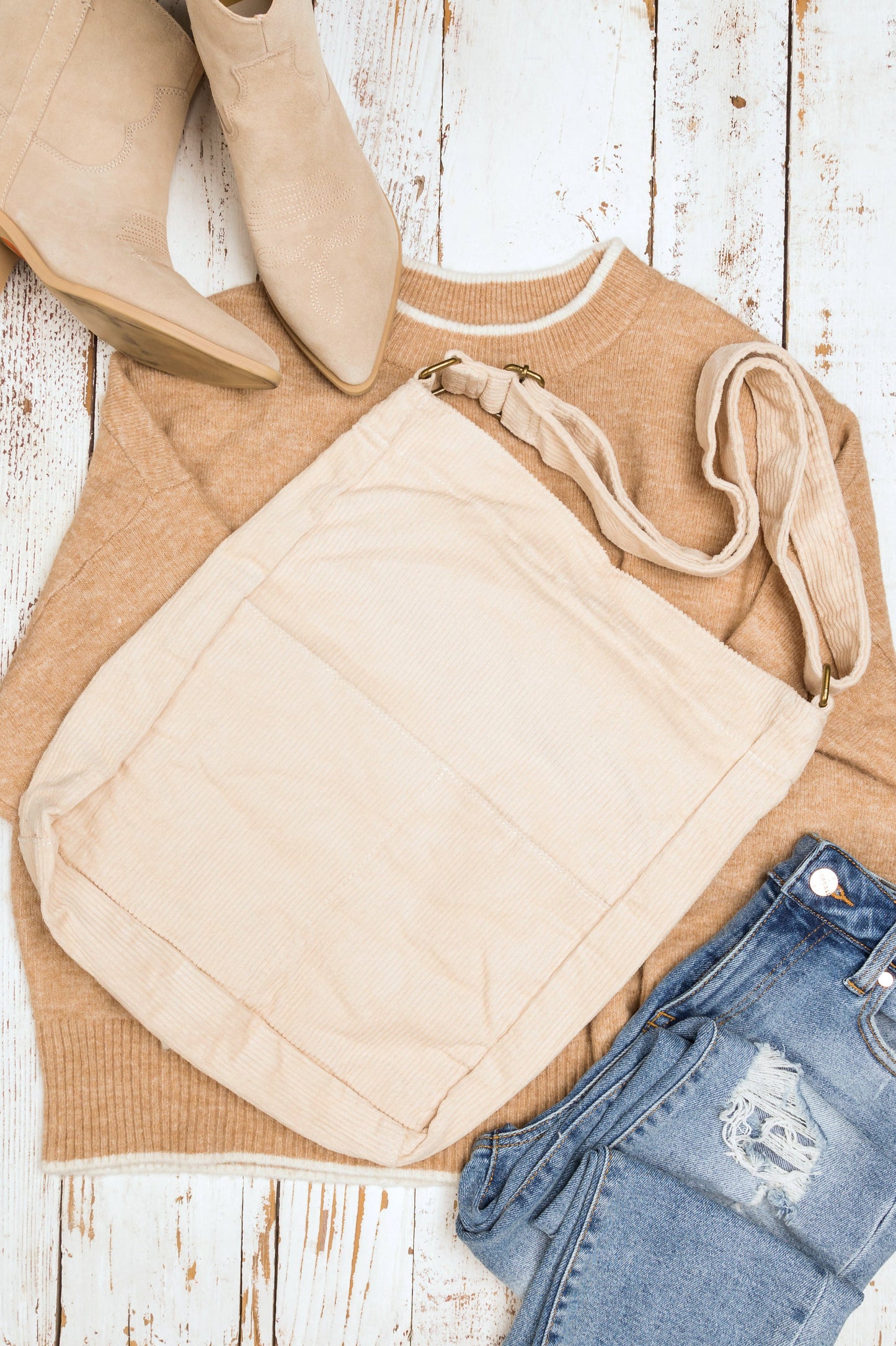 Corduroy Messenger Bag