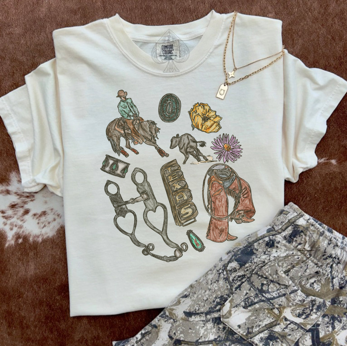 Cowboy Texas Collage - comfort colors