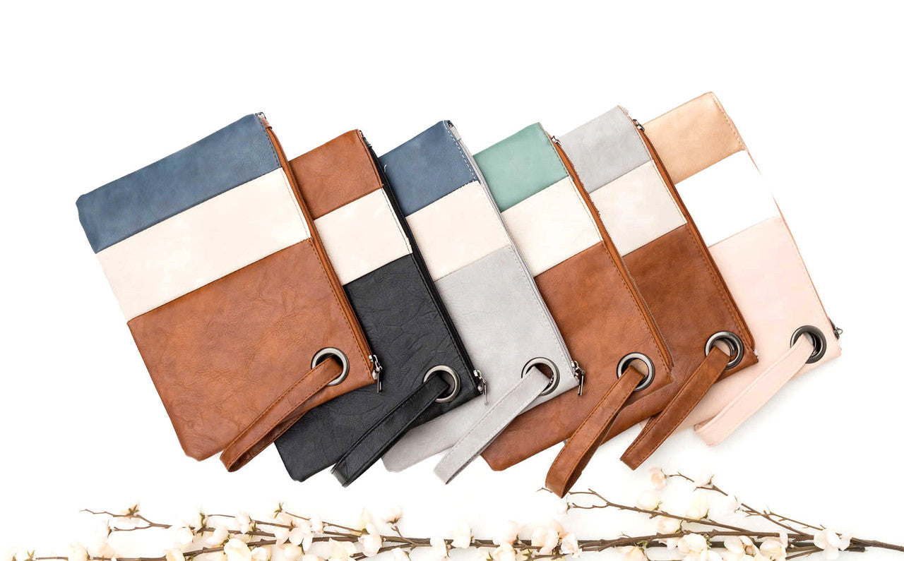Oversize Everyday Color Block Clutch