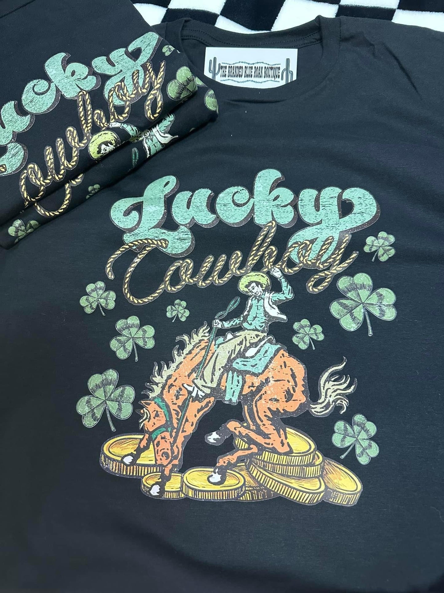 Lucky Cowboy Western Graphic Tee
