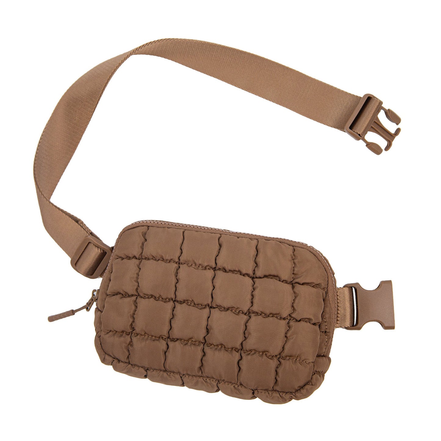 Evyn Quilted Puffer Sling Crossbody Belt Bum Fanny Waist Bag