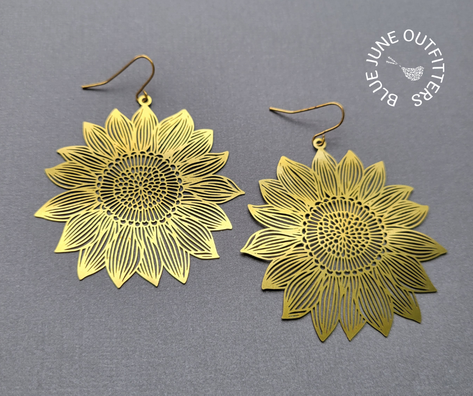 Bohemian Sunflower Statement Earrings