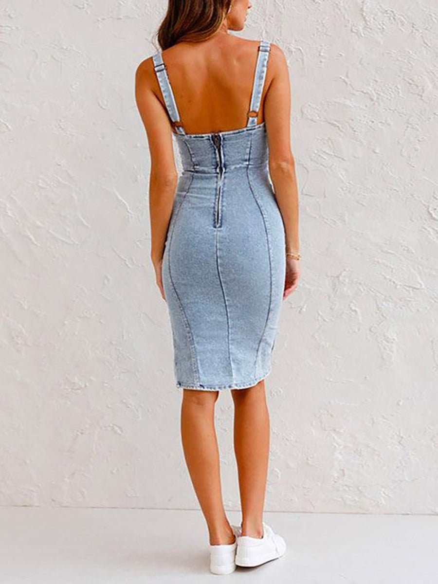 Eliezer U-neck Suspender Dress