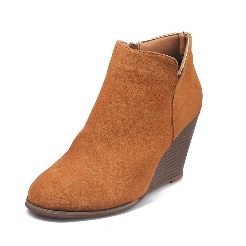 High Heel Ankle Boots with Side Zip