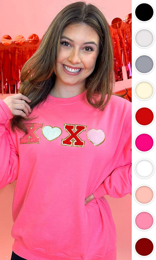 Ideal Chenille XOXO Heart Sweatshirt