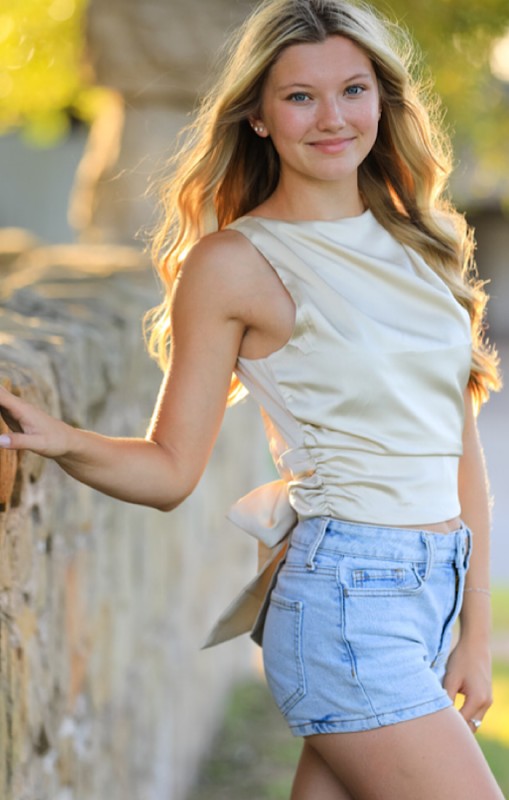 Satin Sleeveless Backless Top