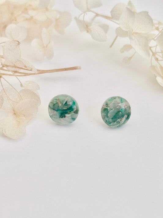 Jade Marble Round studs