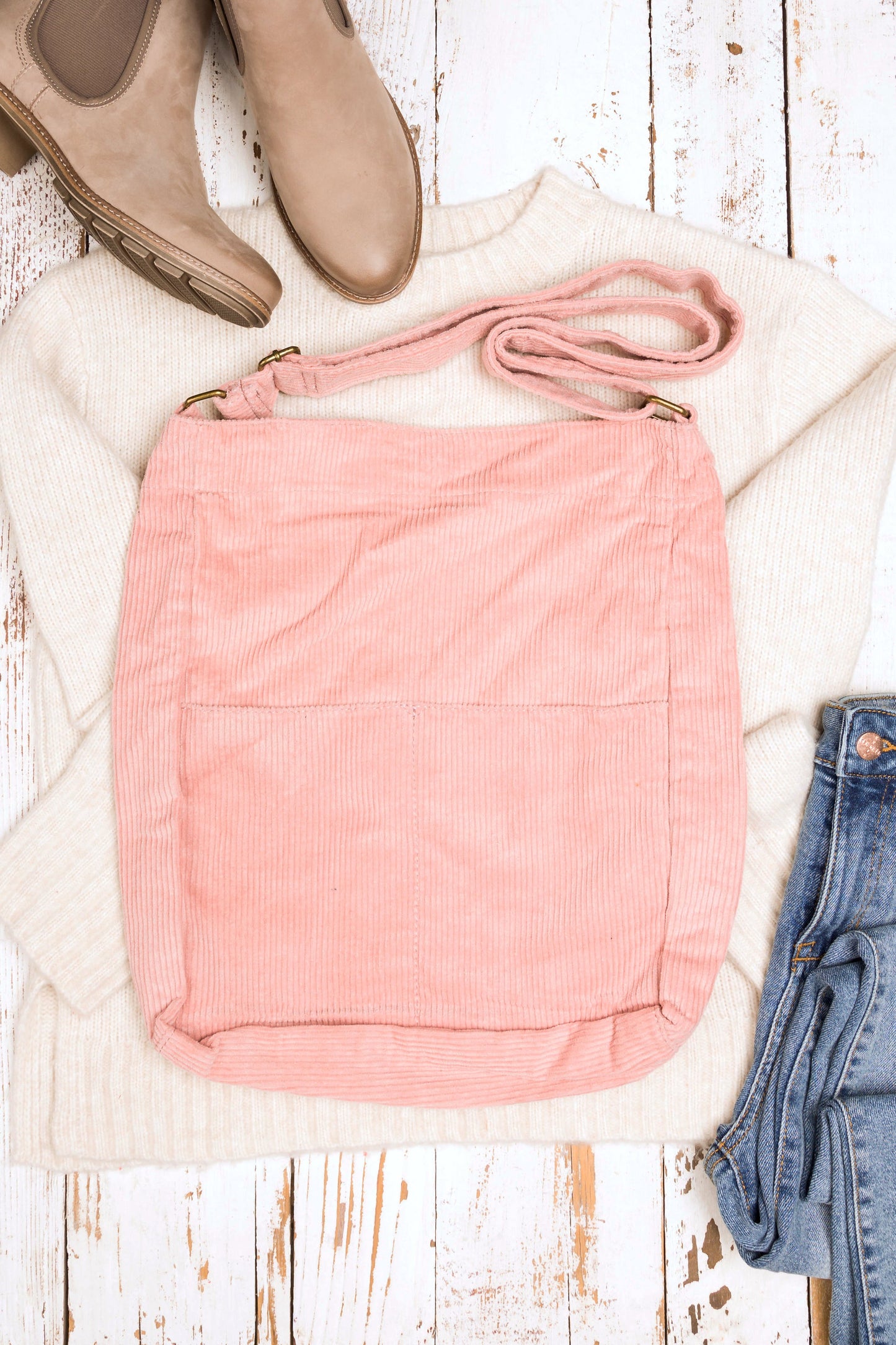 Corduroy Messenger Bag