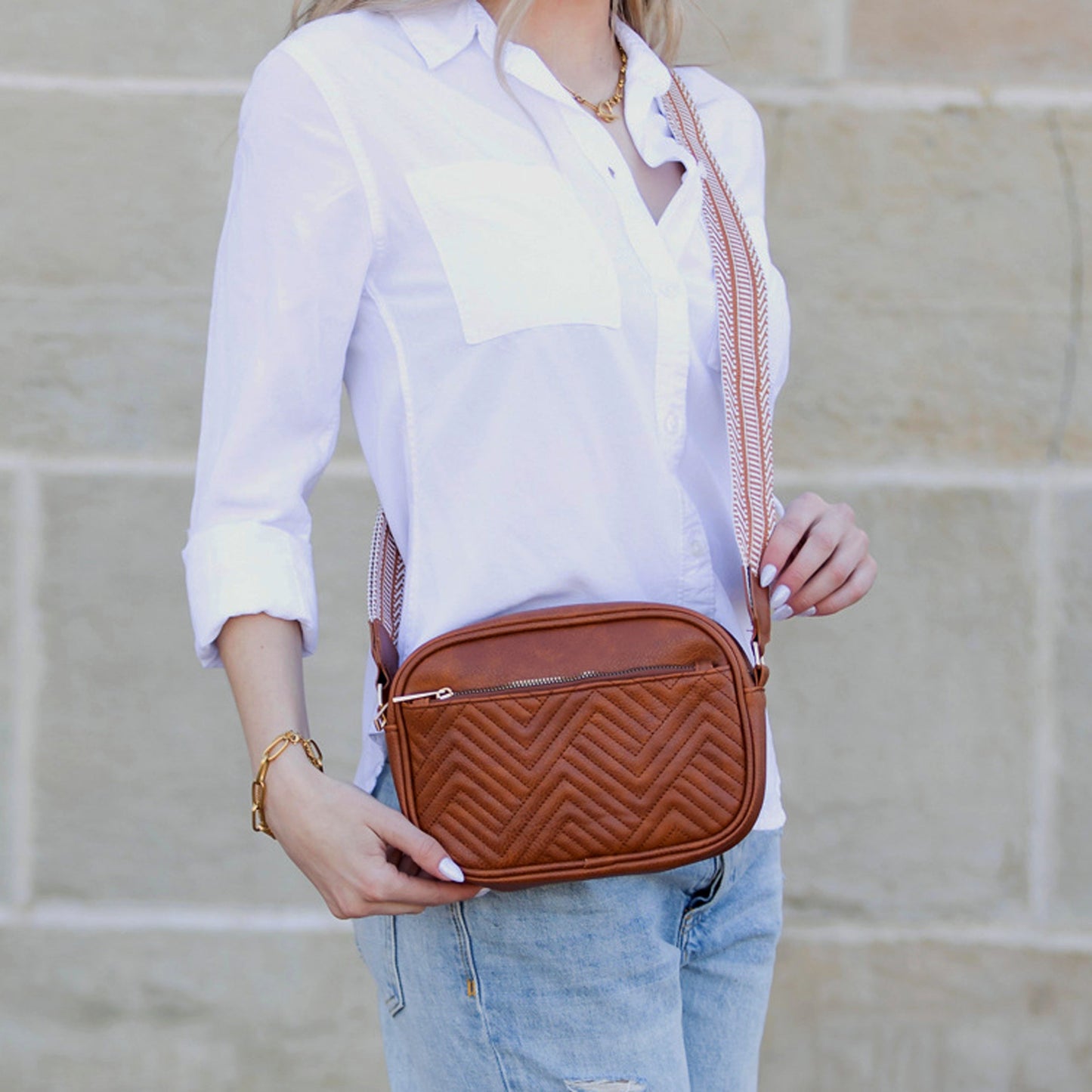 Everly Vegan Leather Camera Crossbody