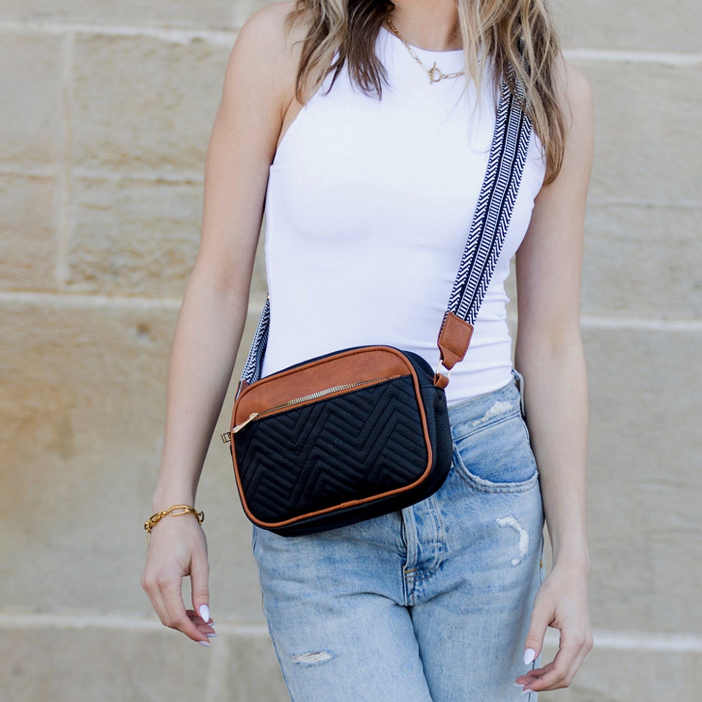 Everly Vegan Leather Camera Crossbody