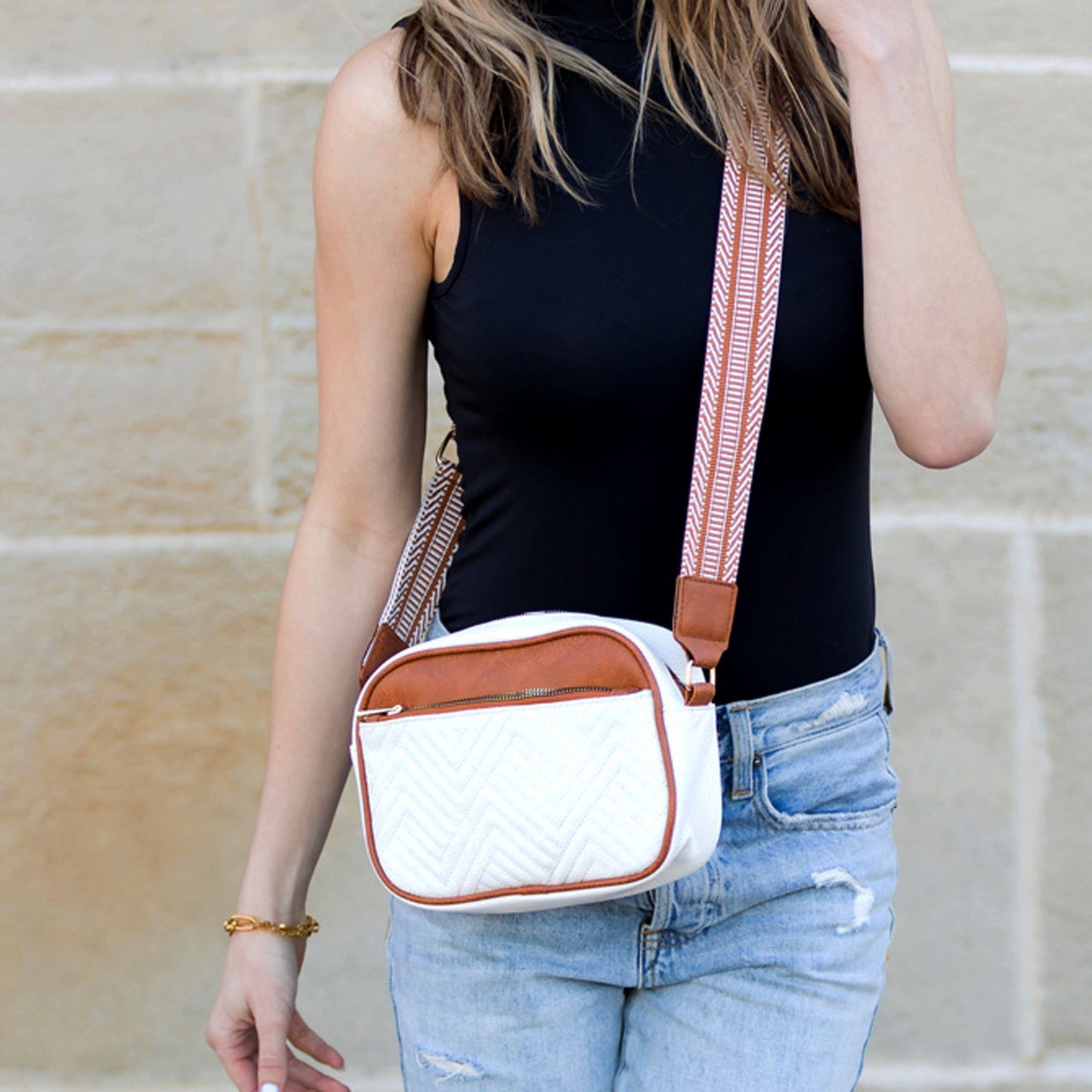 Everly Vegan Leather Camera Crossbody