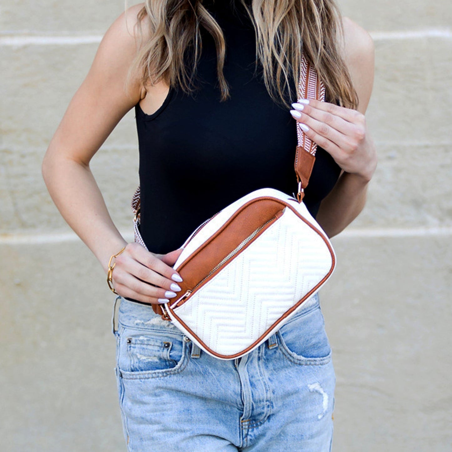 Everly Vegan Leather Camera Crossbody