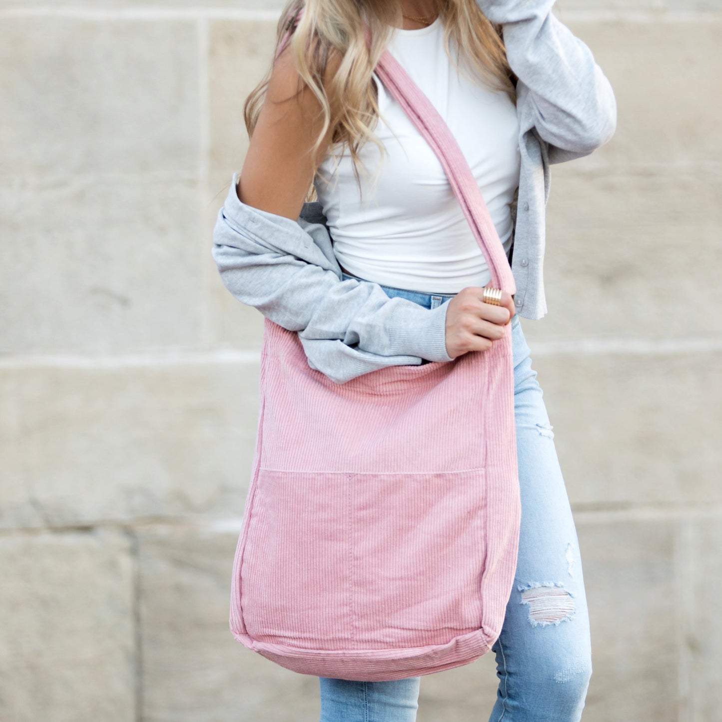 Corduroy Messenger Bag