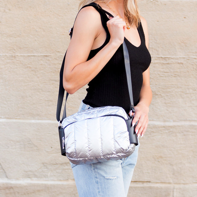 River Metallic Puffer Crossbody