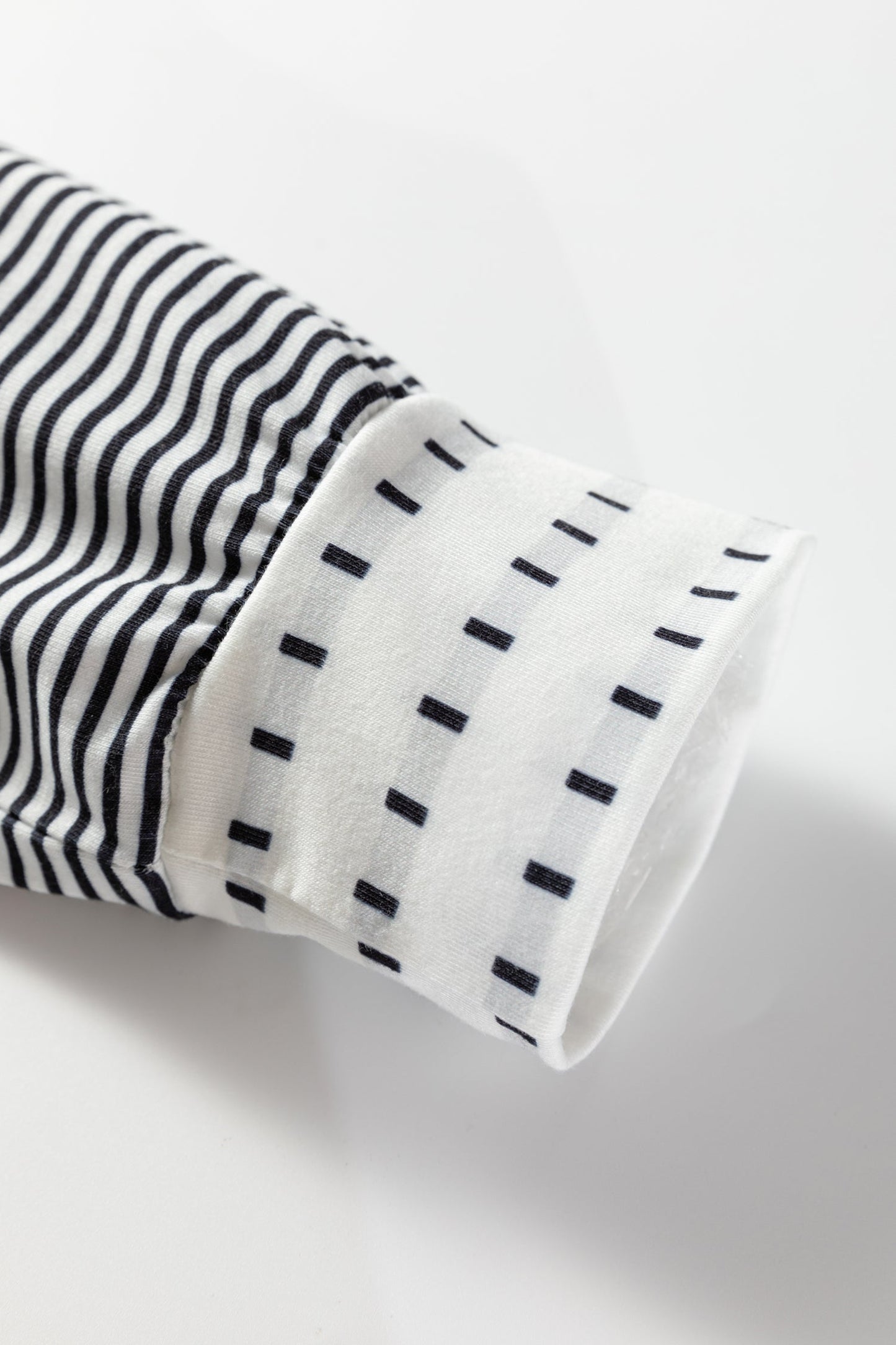 Black Stripe Raglan Patchwork Long Sleeve Tee