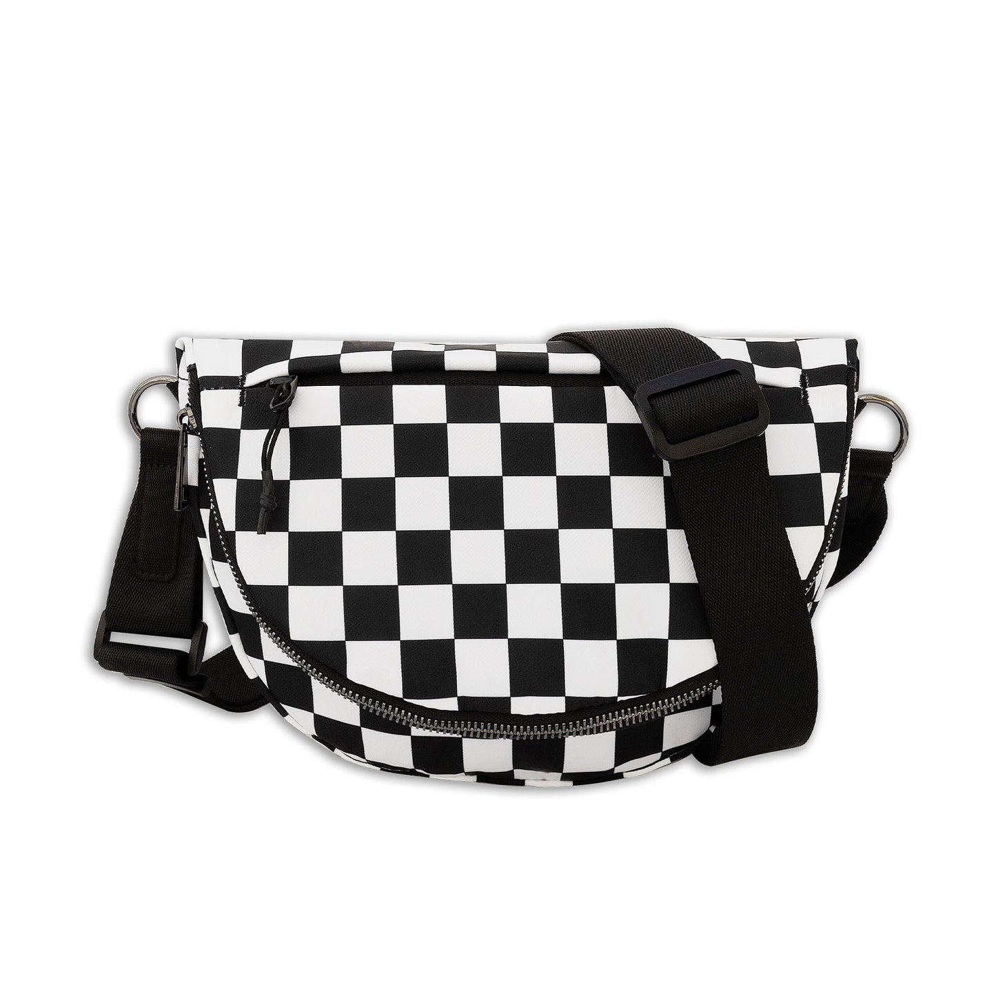 Olivia Nylon Check Foldover Crossbody