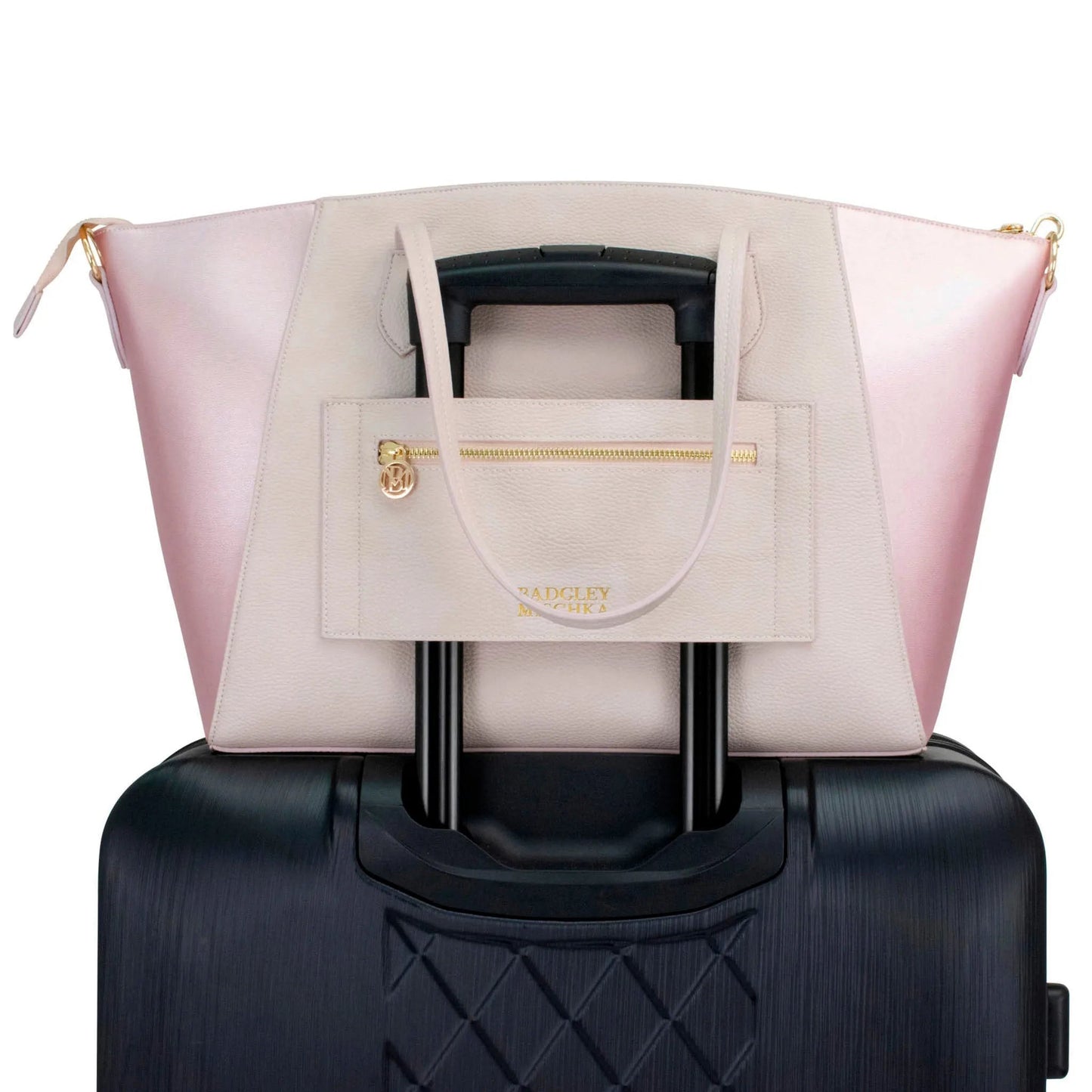 Caroline Vegan Leather Monogram Weekender Duffel Bag