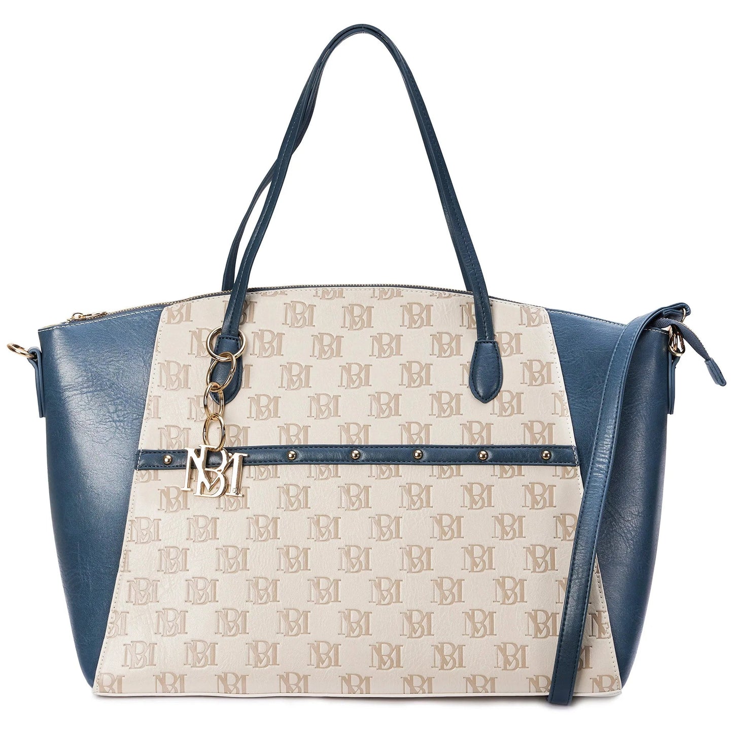 Caroline Vegan Leather Monogram Weekender Duffel Bag