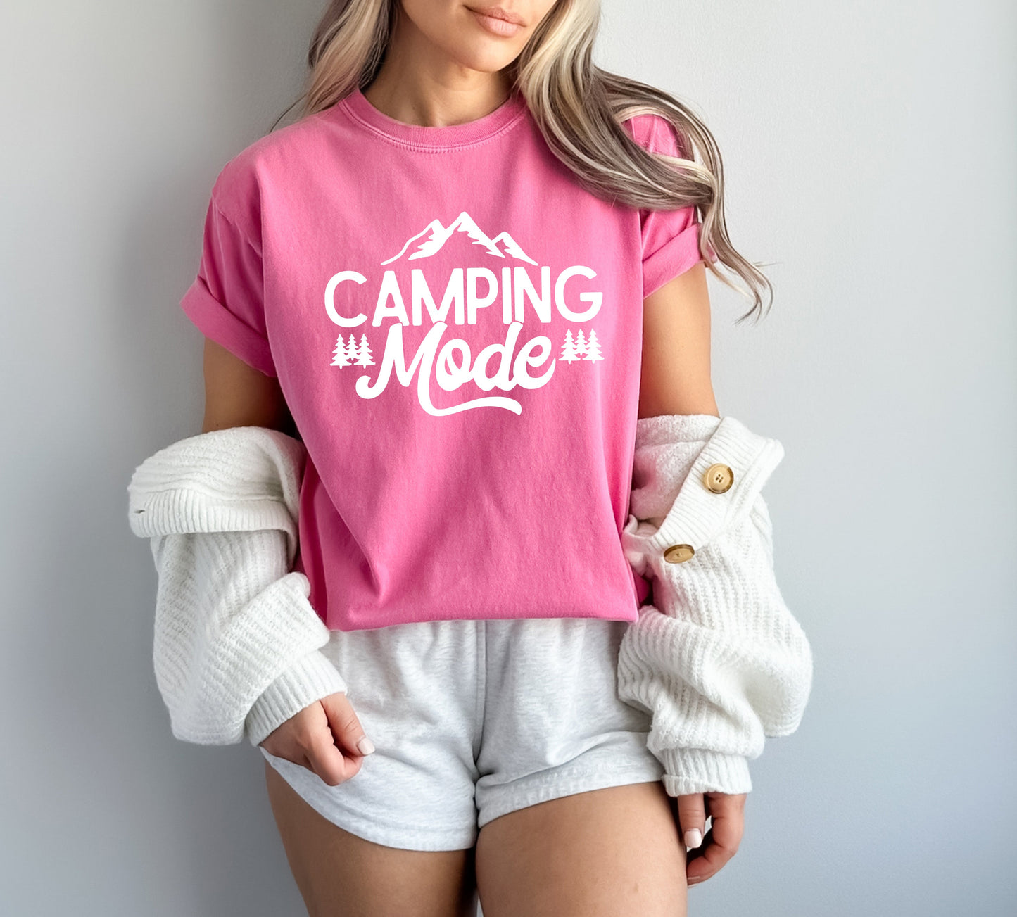Camping Mode Nature Camping Hiking Garment Dyed Shirt