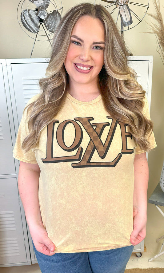 Designer Love Graphic Mineral Washed T-Shirt