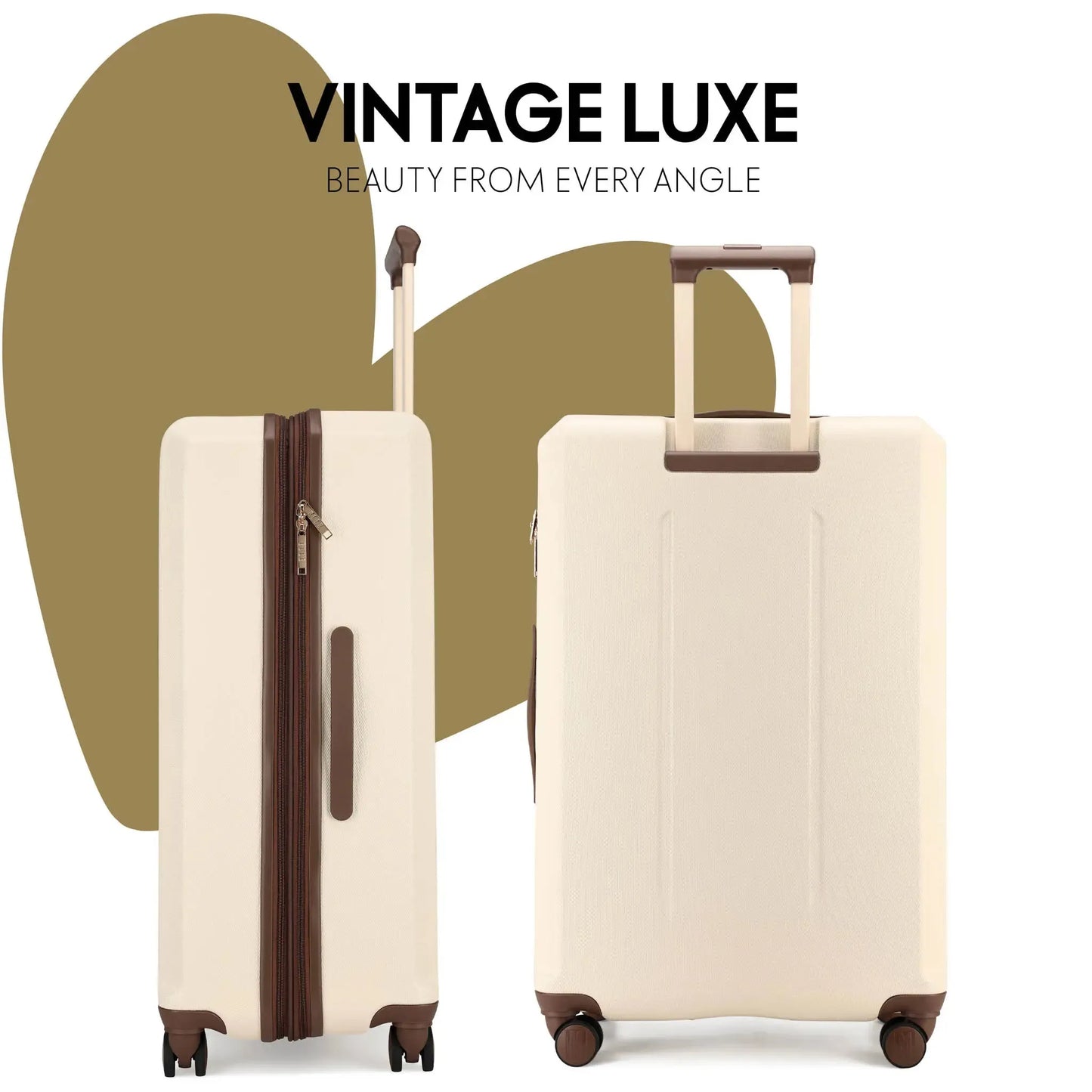 Luxe Journey 3 Piece Expandable Retro Luggage Set