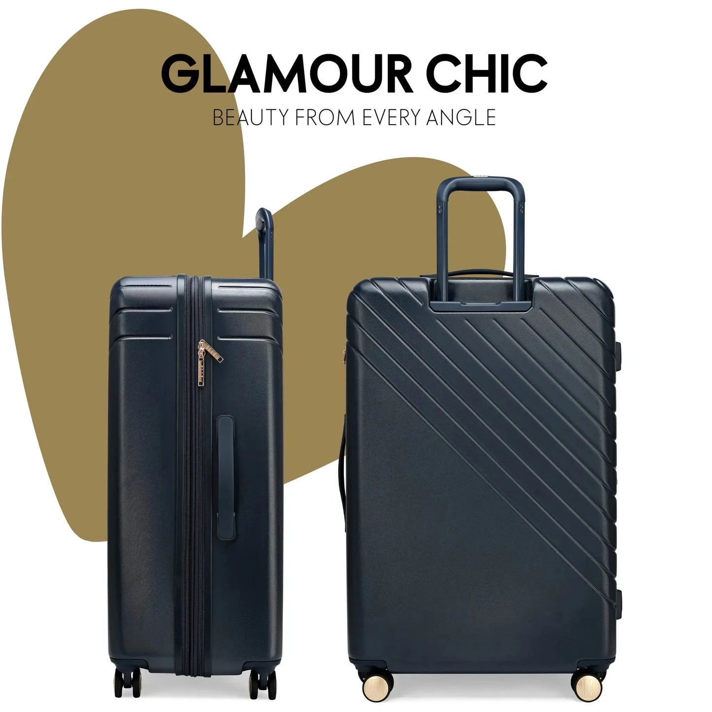 Louvre 2 Piece Expandable Polycarbonate Luggage Set