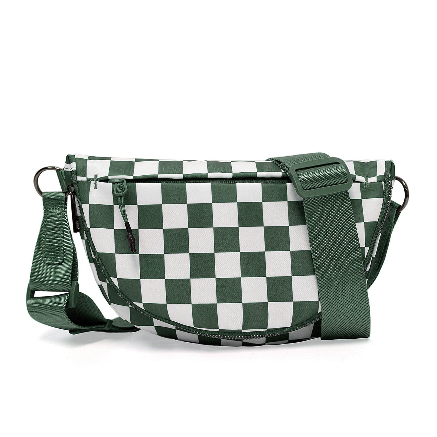 Olivia Nylon Check Foldover Crossbody