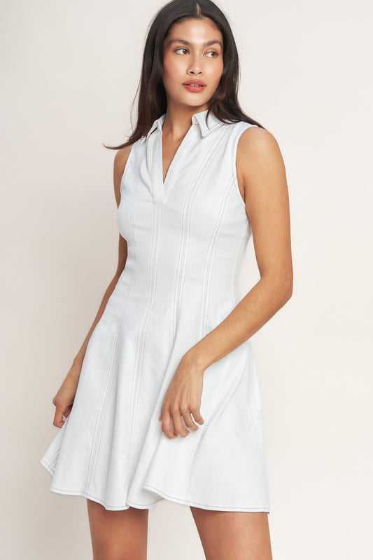 MADE TO IMPRESS WOVEN MINI DRESS