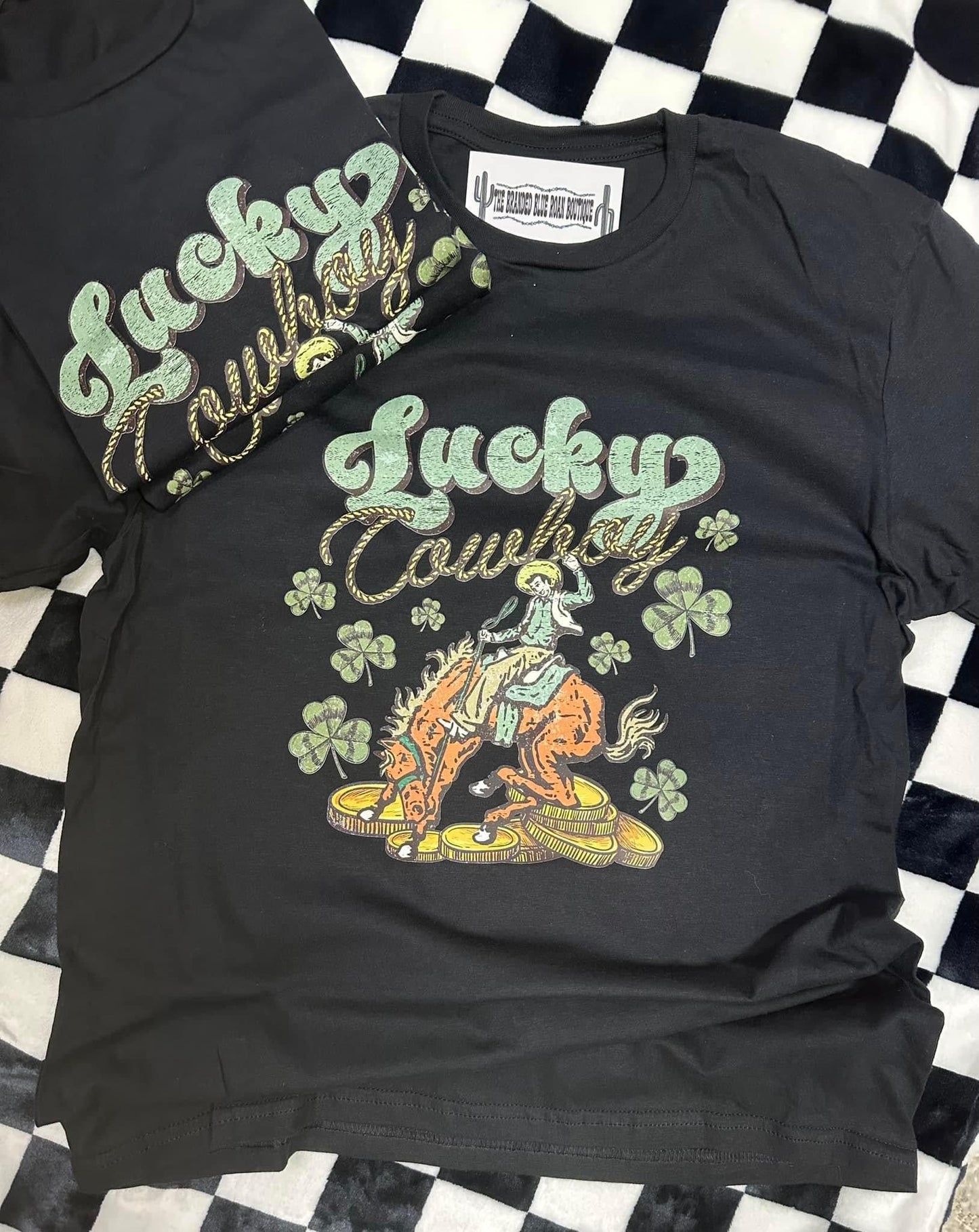 Lucky Cowboy Western Graphic Tee