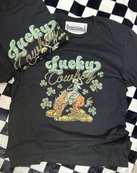 Lucky Cowboy Western Graphic Tee