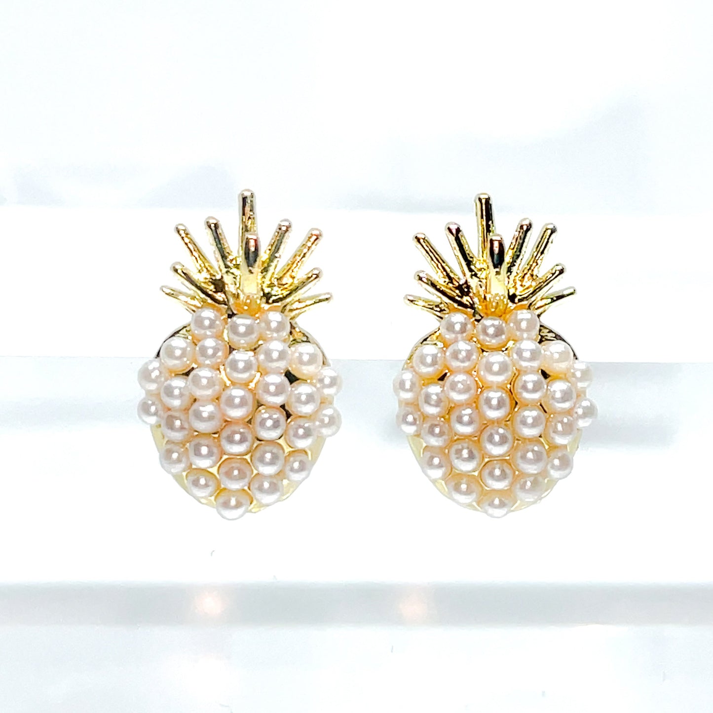 Pearl Pineapple Stud Earrings