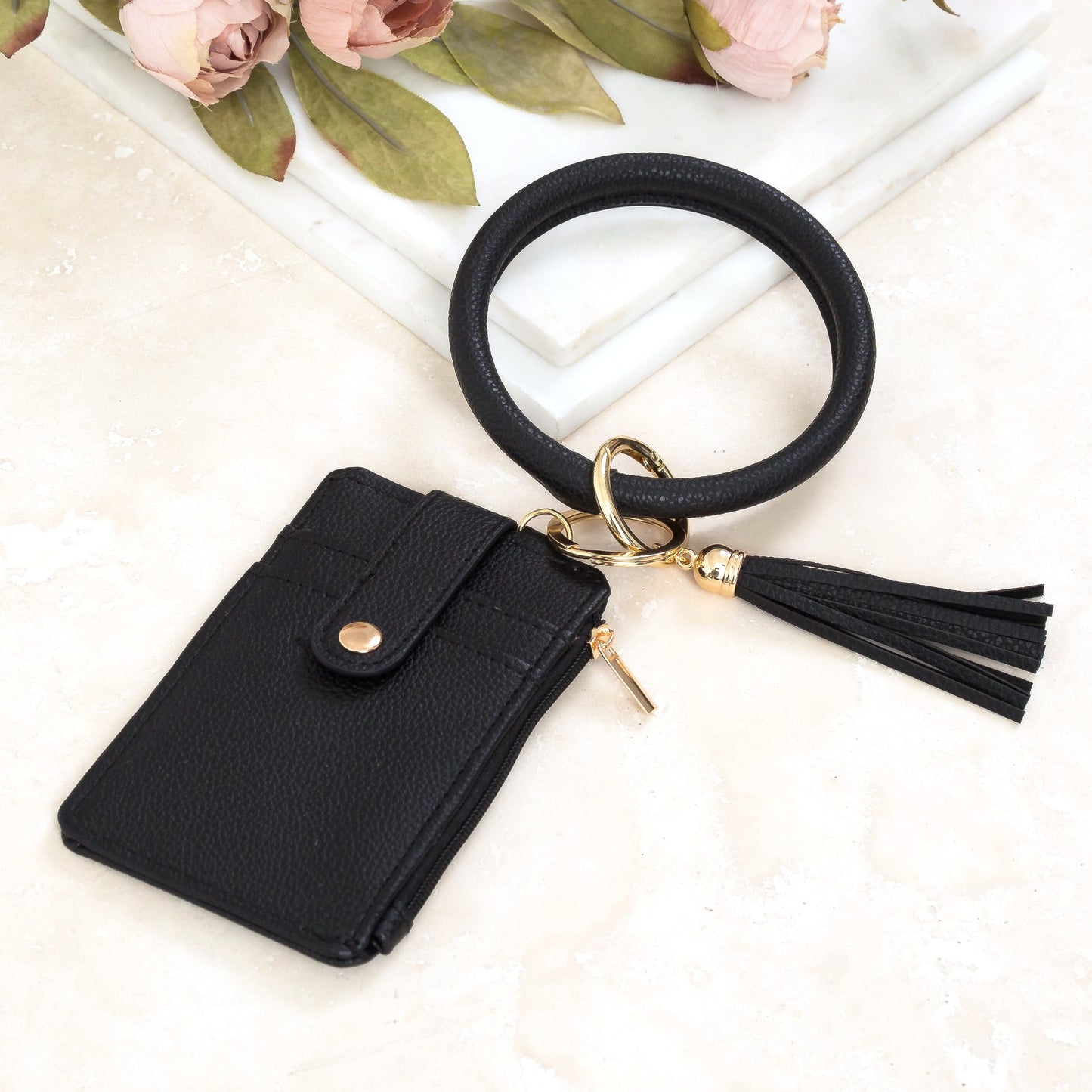 Key Ring ID Wallet Zip Bracelet