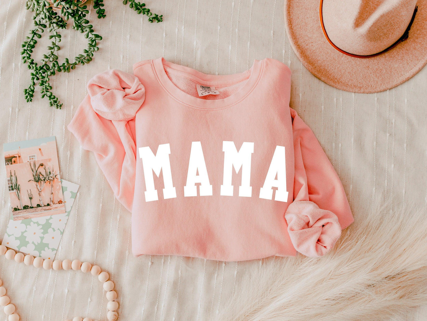 Mama Garment Dyed Comfort Colors Sweatshirt (Condensed Font)
