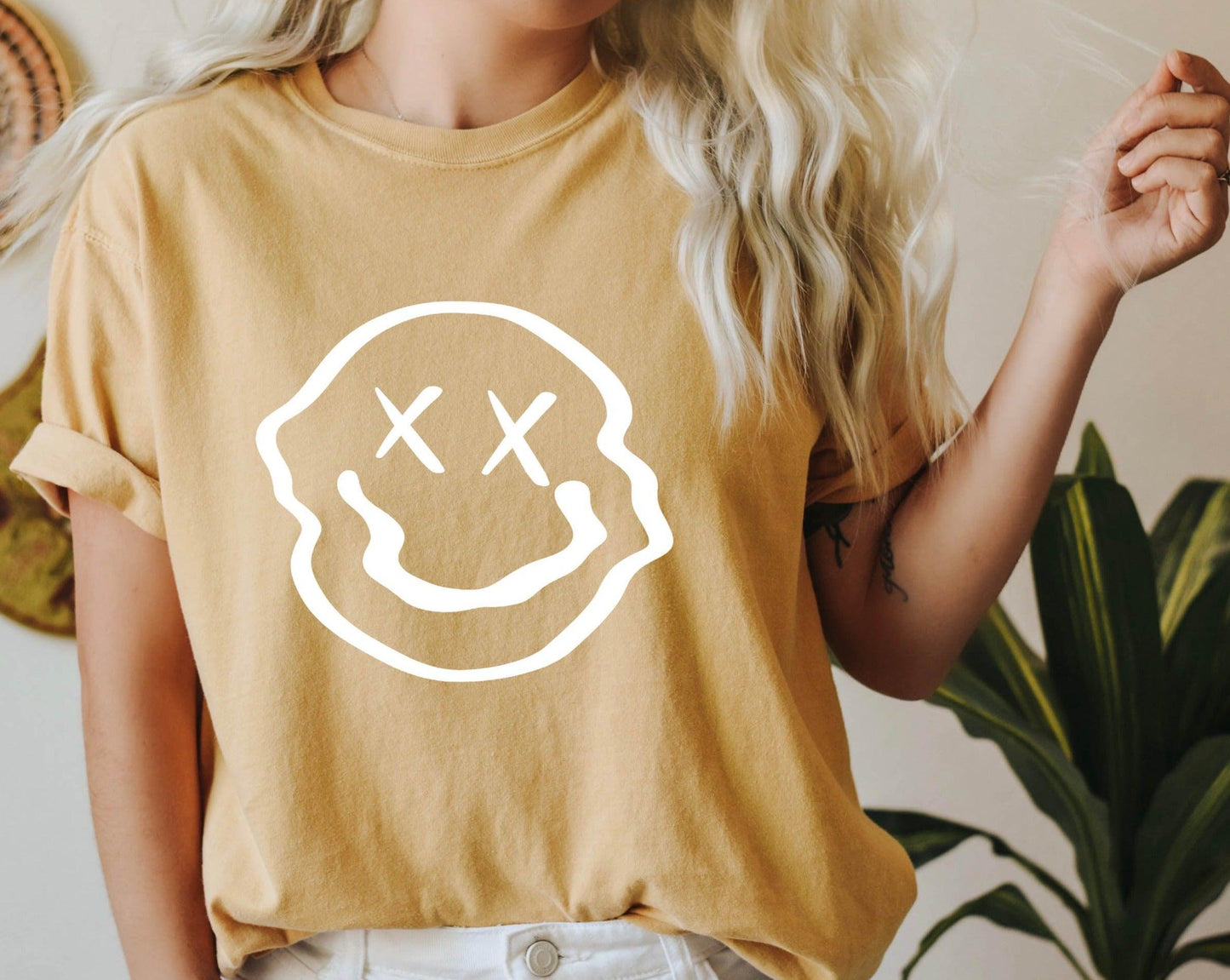 Melted Smiley Comfort Colors T Shirt
