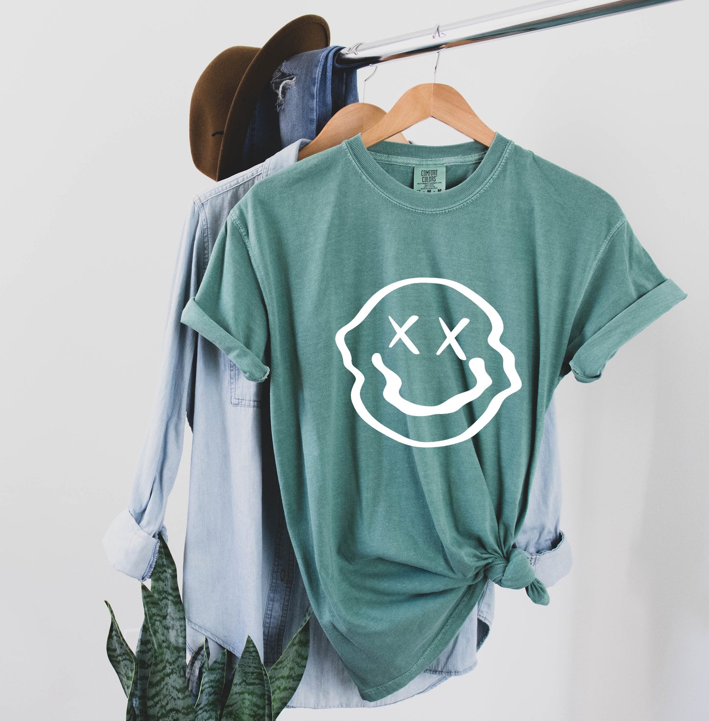Melted Smiley Comfort Colors T Shirt