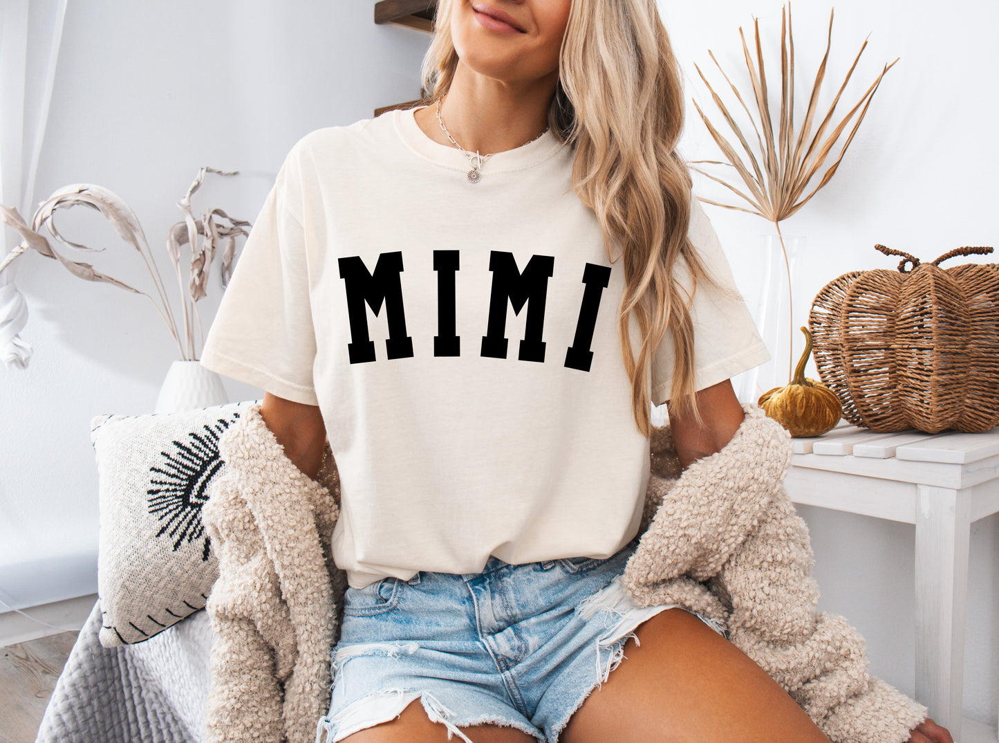 Mimi Grandma Comfort Colors Garment Dyed T Shirt (Condensed font)