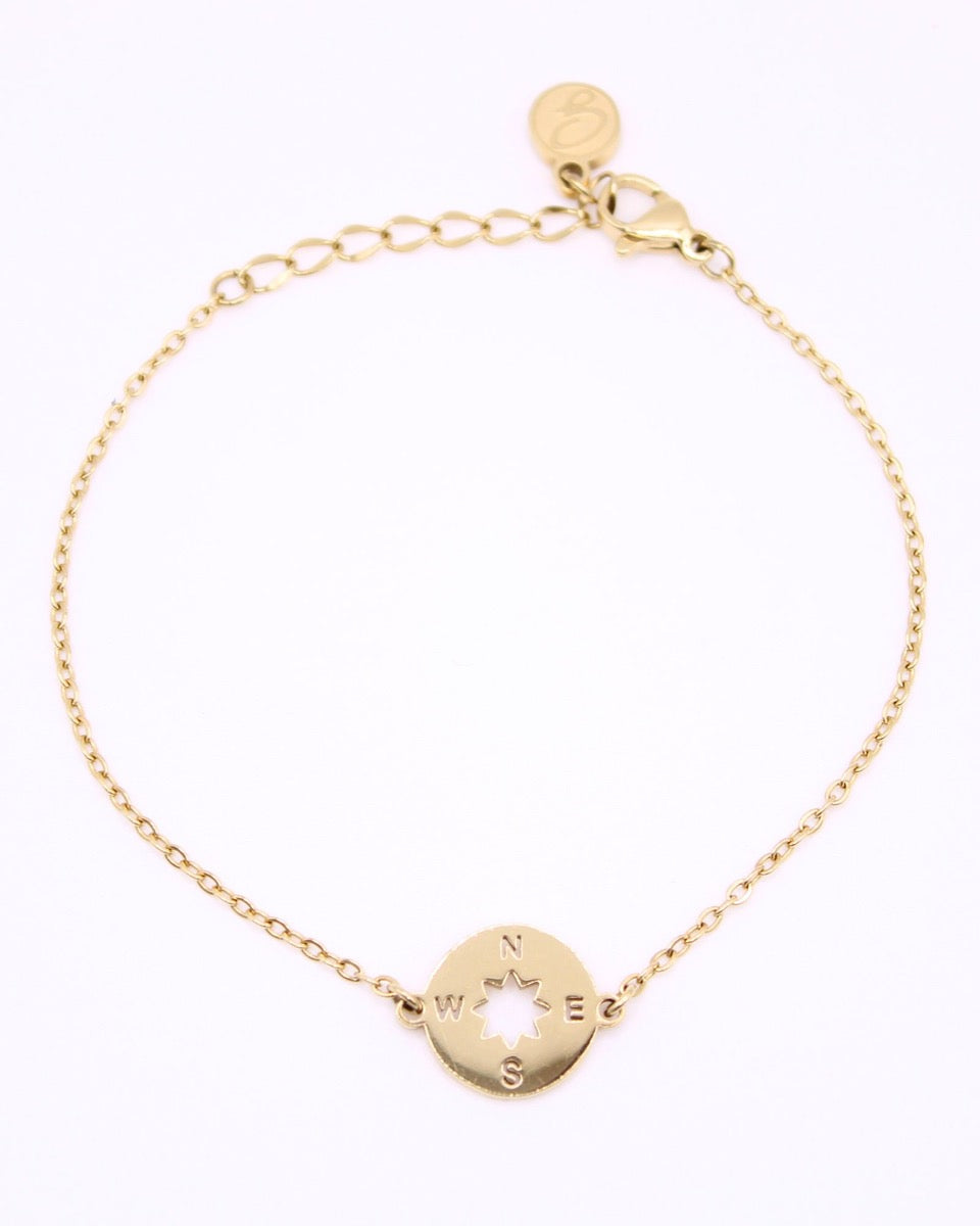 Compass Charm Bracelet Set