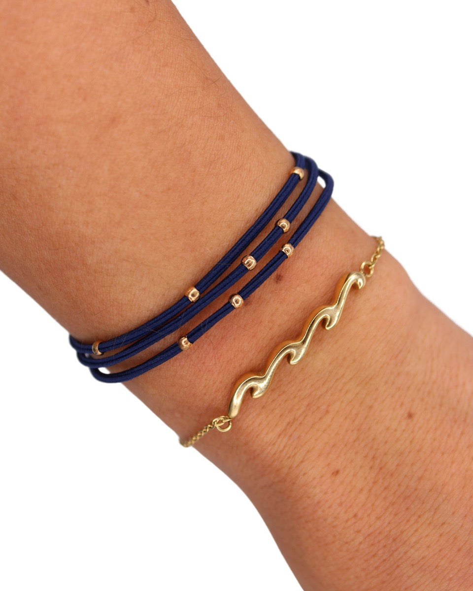 Wave Charm Bracelet Set