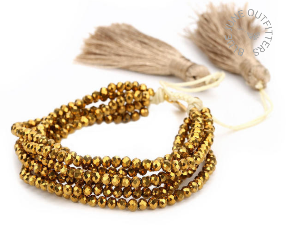 Bohemian Beaded Tassel Bracelet