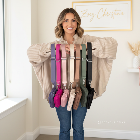 Convertible Crossbody & Wristlet Wallet Bag – 7 Colors | 2-Zipper Purse with Card Slots, Phone Holder & Adjustable Strap