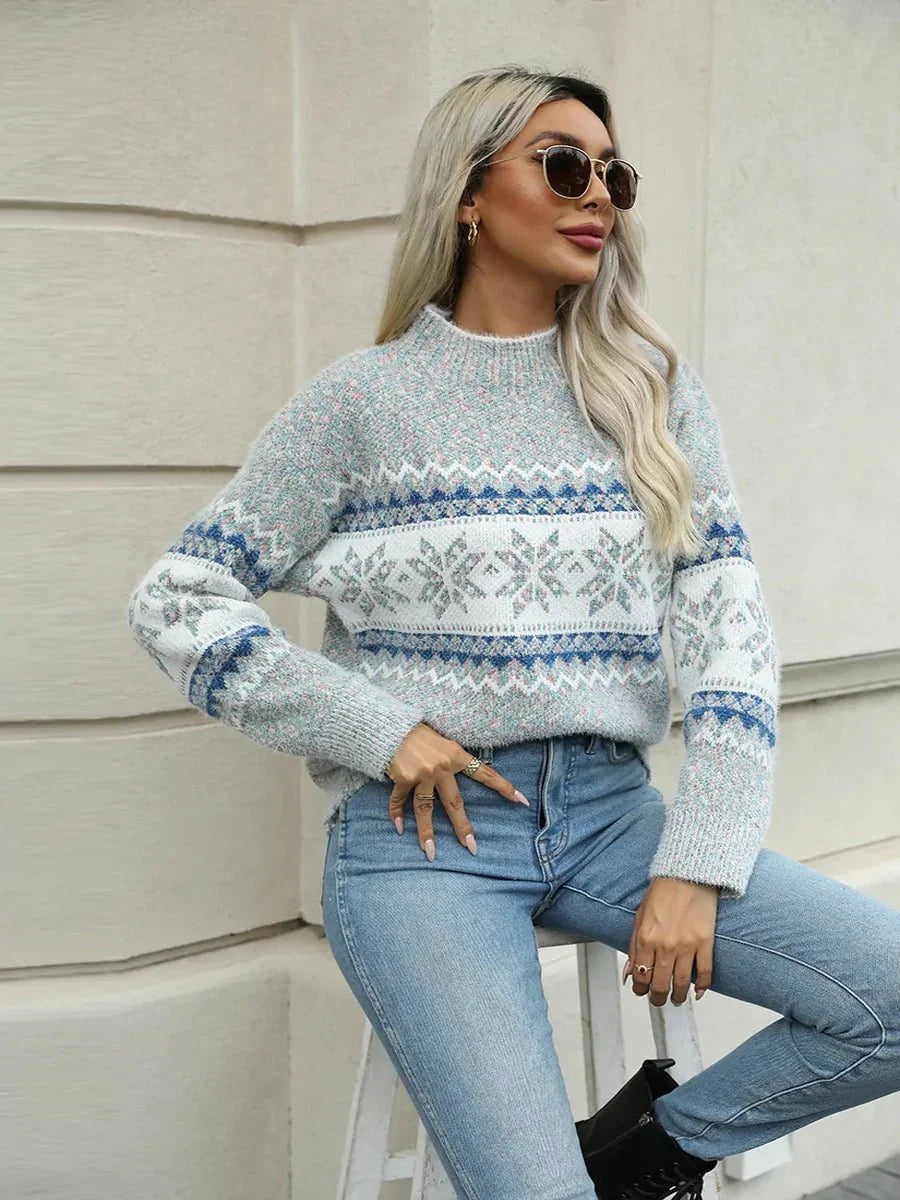Kensley Turtleneck Snowflake Sweater