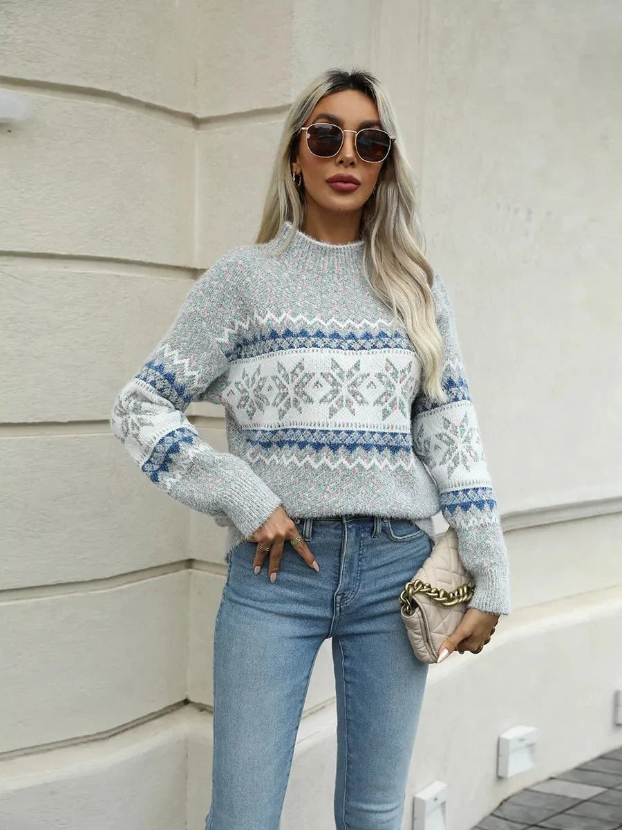 Kensley Turtleneck Snowflake Sweater