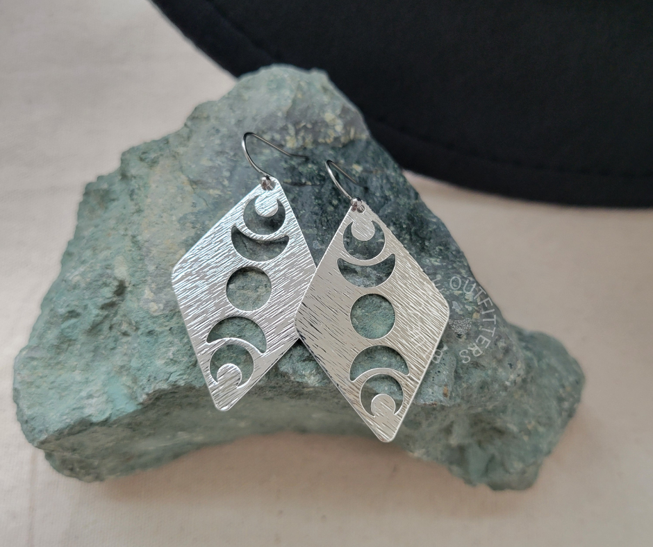 Boho Moon Phase Earrings | Hypoallergenic Bohemian Jewelry