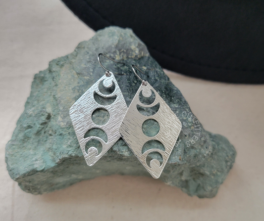 Boho Moon Phase Earrings | Hypoallergenic Bohemian Jewelry