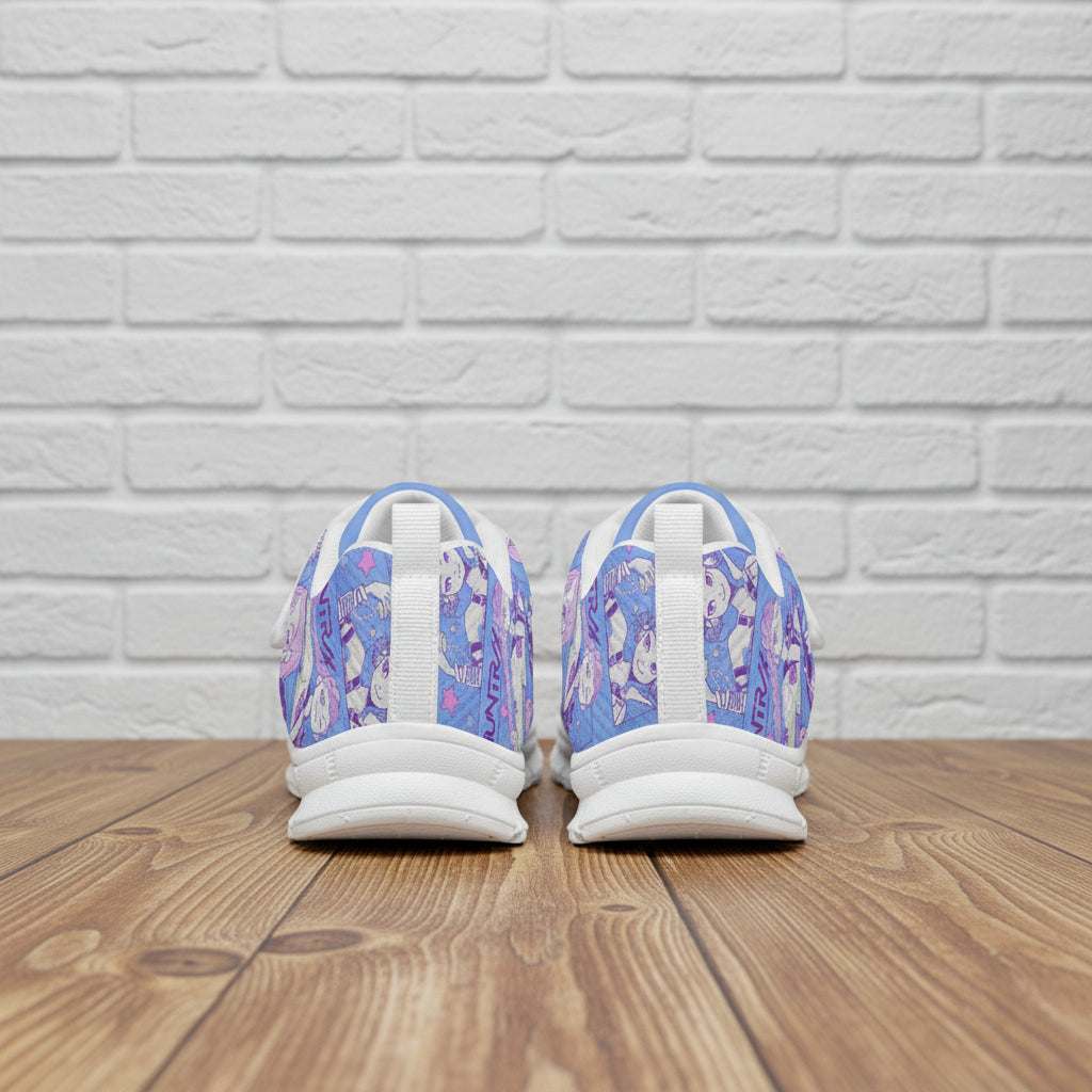 K-Pop Demon Hunters x Blue Edition | Kids & Youth Velcro Mesh Sneakers
