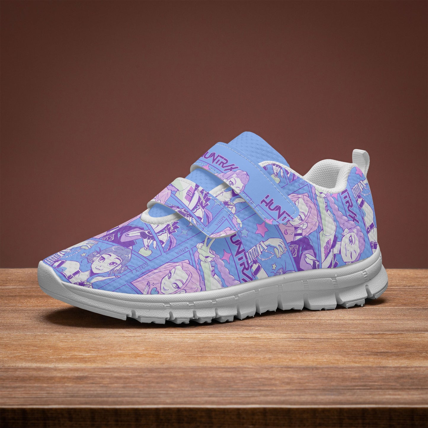 K-Pop Demon Hunters x Blue Edition | Kids & Youth Velcro Mesh Sneakers