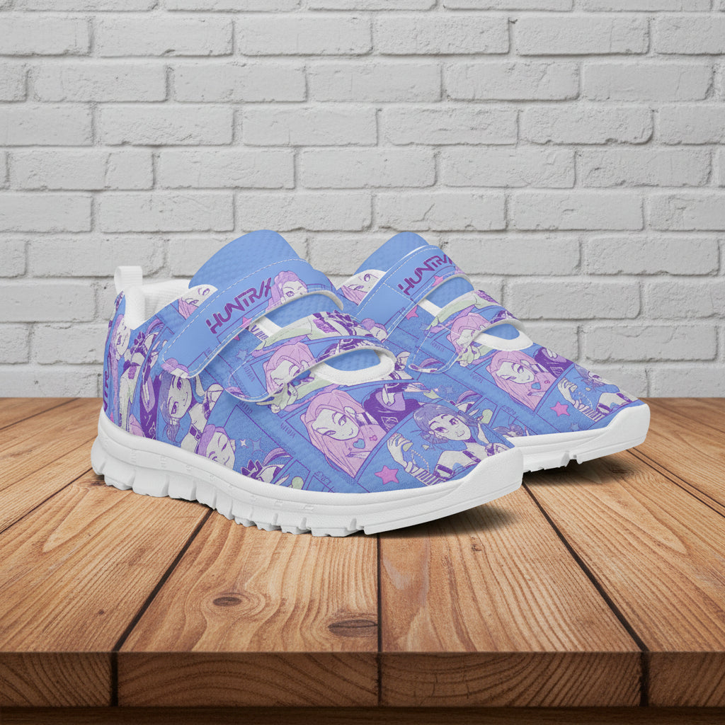 K-Pop Demon Hunters x Blue Edition | Kids & Youth Velcro Mesh Sneakers