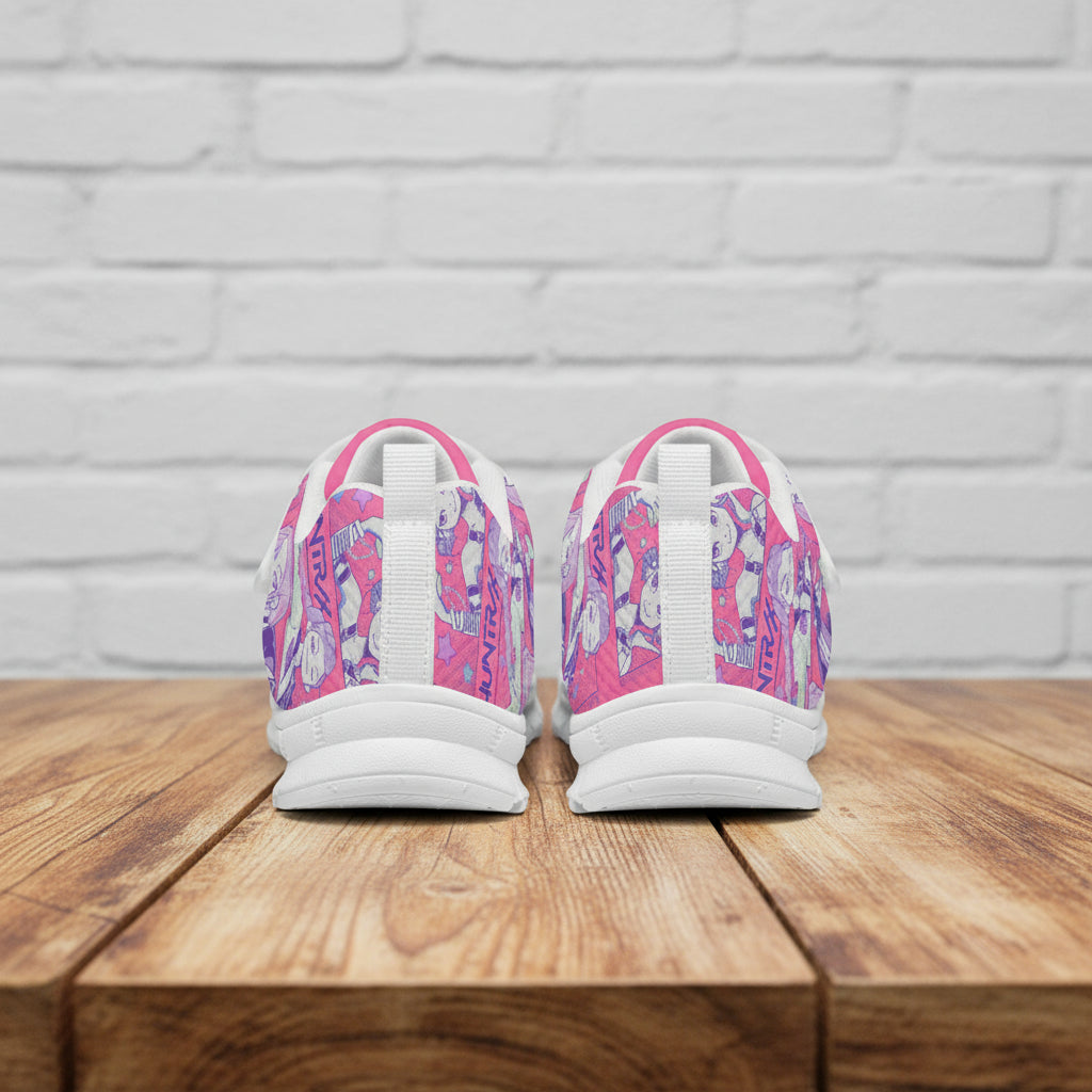K-Pop Demon Hunters x Pink Edition | Kids & Youth Velcro Mesh Sneakers